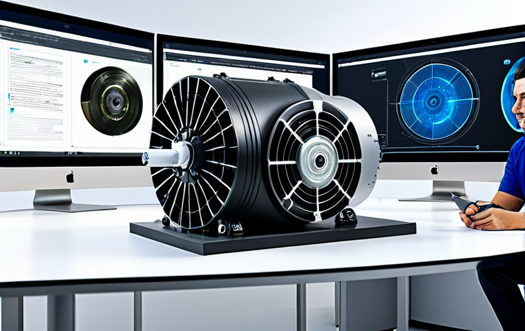 Motor Design & Innovation**
"A team of engineers collaborating on a 3D model of an advanced electric motor, displayed on a large monitor in a bright, modern design studio. The motor showcases innovative materials and a complex cooling system. fully clothed, appropriate content, safe for work, perfect anatomy, natural proportions, professional, modern setting, high quality, detailed rendering."
**