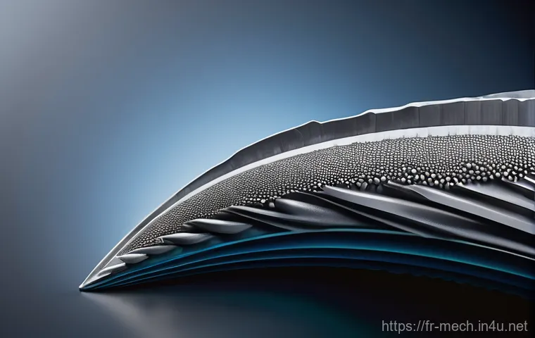 기계공학 금속재료 - A highly detailed, hyperrealistic image showcasing the extreme resilience of a superalloy. Focus on ...