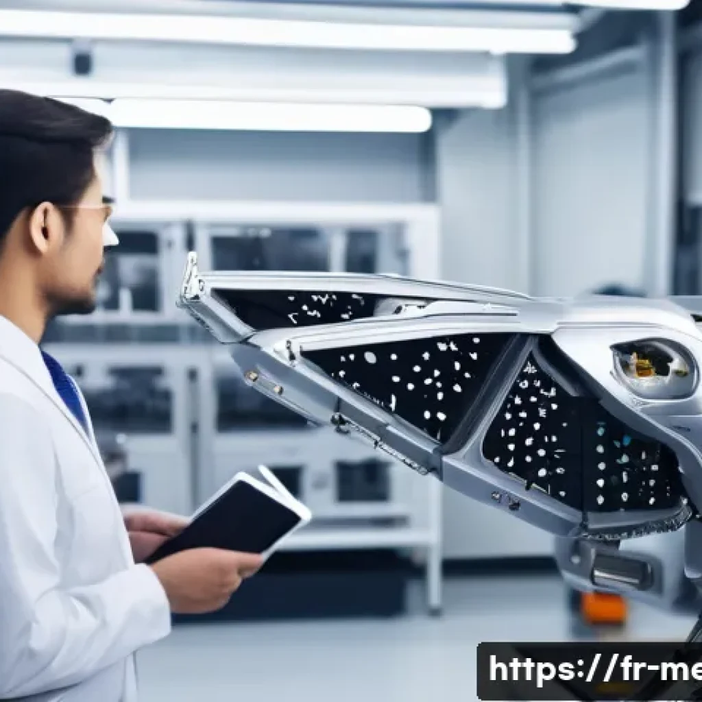 기계공학 지능형재료 - A high-tech aerospace laboratory scene featuring engineers working with nickel-titanium shape memory...