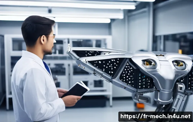 기계공학 지능형재료 - A high-tech aerospace laboratory scene featuring engineers working with nickel-titanium shape memory...